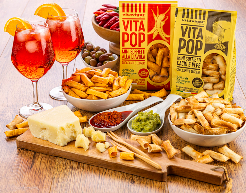Gusto italiano e confezione in carta smaltibile nei nuovi snack Vitapop