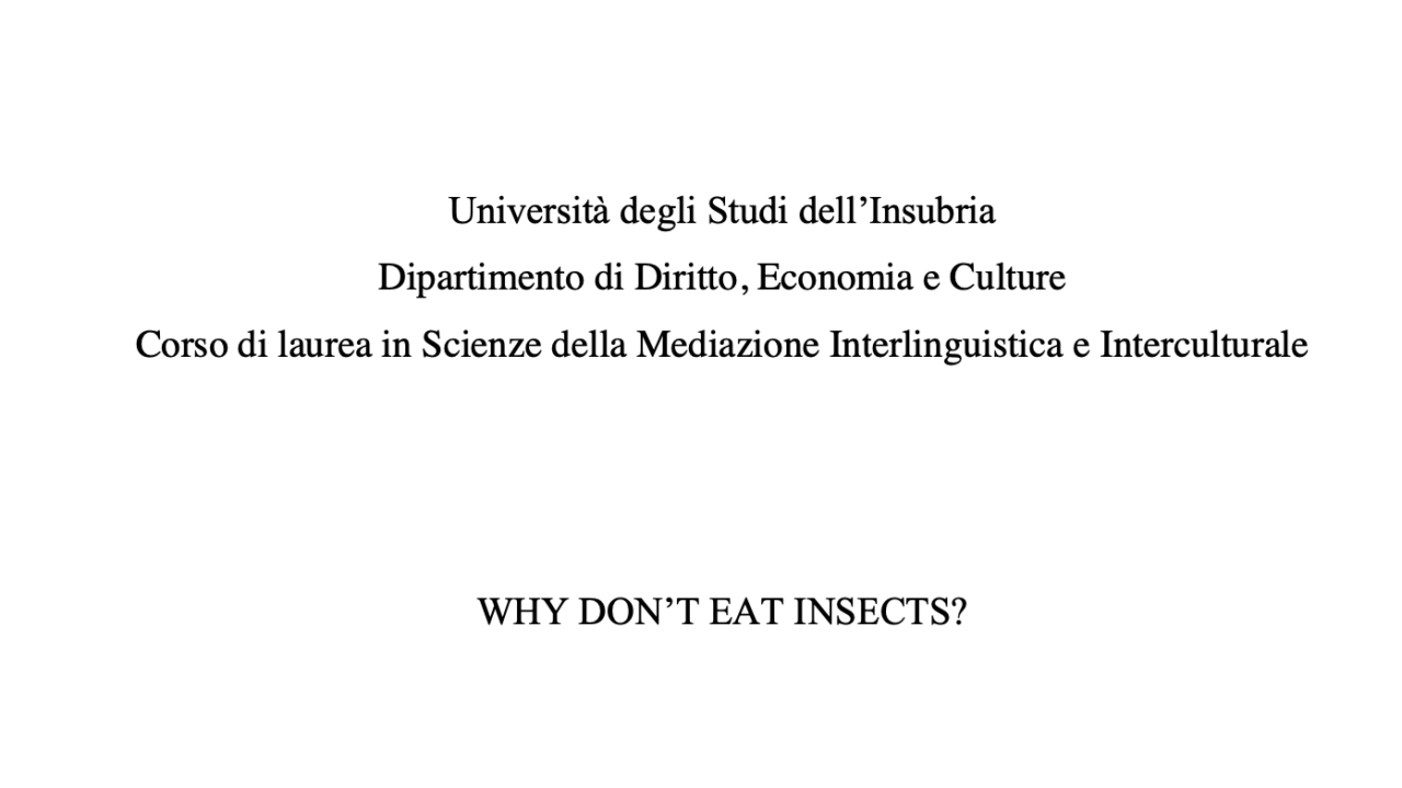 Perché mangiare insetti? (Download)
