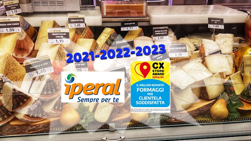 Iperal conferma per il secondo anno di aver il miglior reparto di Formaggi
