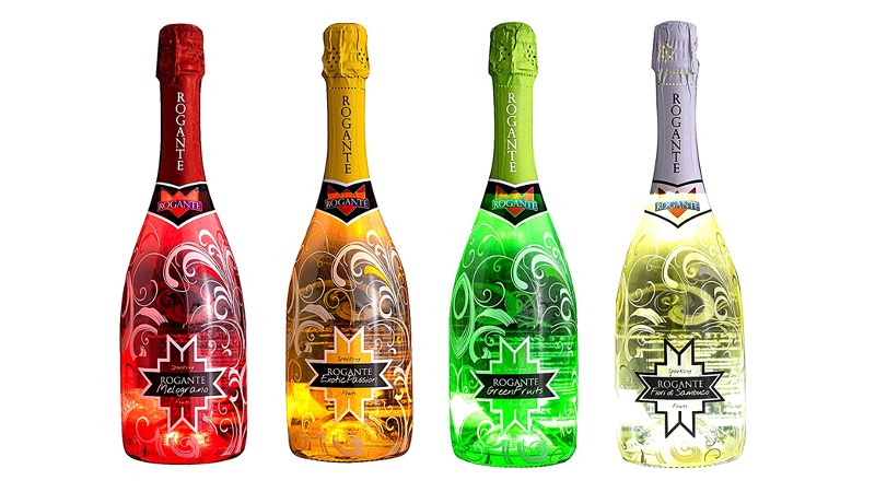 Rogante uno sparkling wine scintillante  e intensamente aromatico