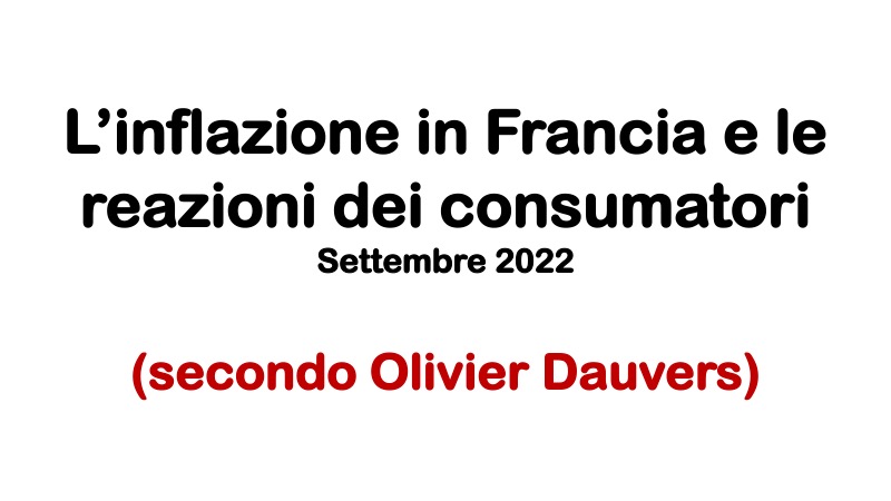 Olivier Dauvers sull’inflazione in Francia