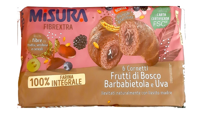 Misura Fibrextra Frutti di Bosco, Barbabietola e Uva: altra novità nella “guerra dei cornetti”