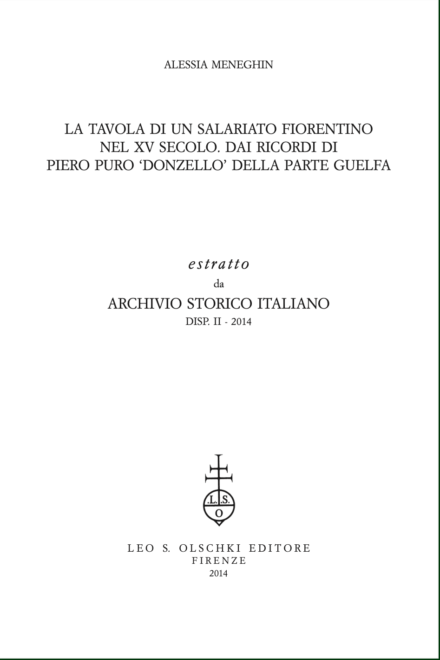 La tavola di un salariato fiorentino nel XV secolo (di Alessia Meneghin)