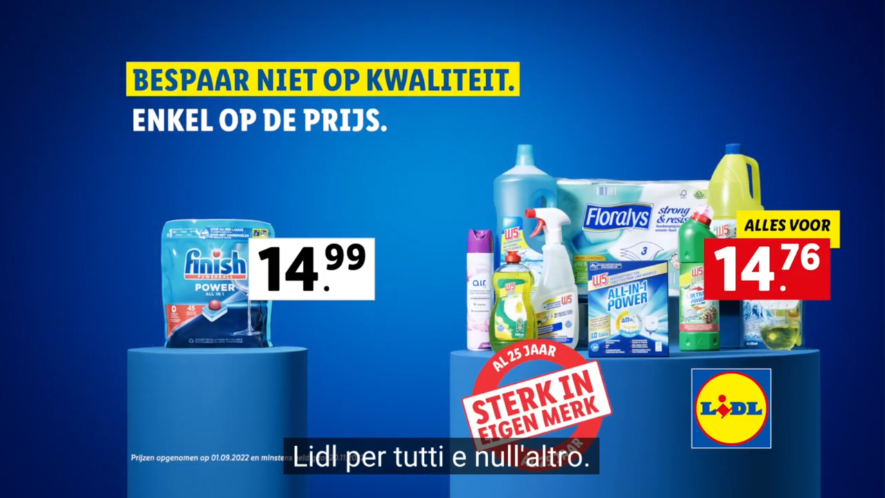 Pubblicità comparativa di Lidl nei Paesi Bassi