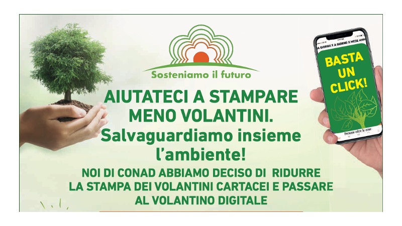 CONAD Adriatico abolisce la carta del volantino