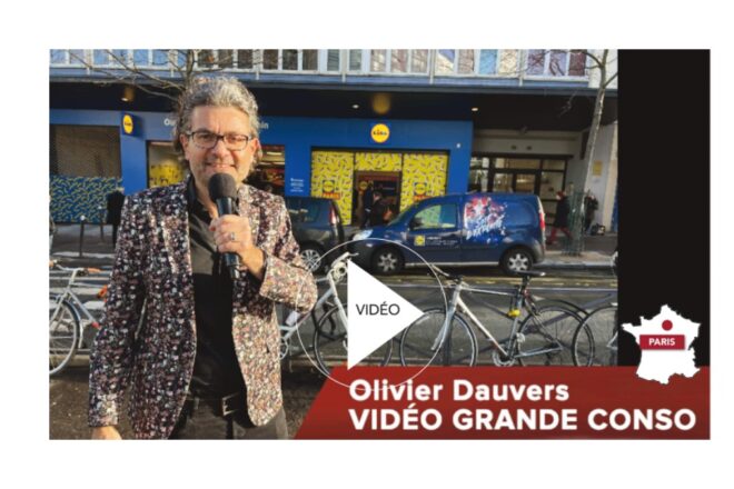 Olivier Dauvers illustra l’ultimo Lidl parigino