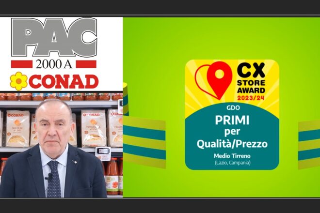 E’ ancora di CONAD (PAC2000A) il miglior Rappoto Q/P nel Medio Tirreno (Lazio, Campania)