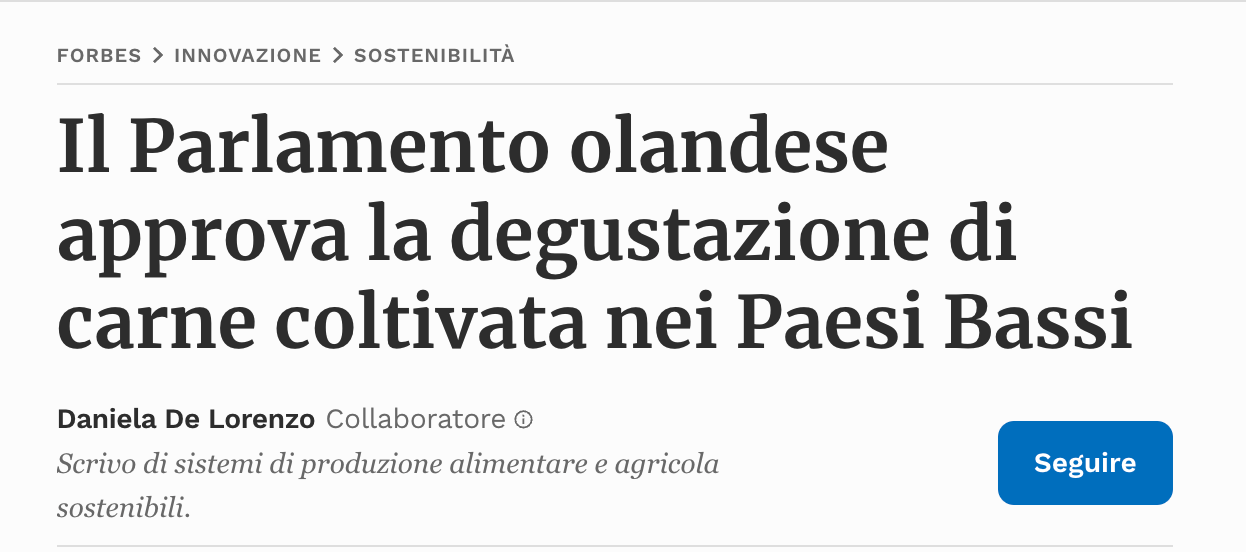 I Paesi Bassi approvano le prime degustazioni di carne coltivata.