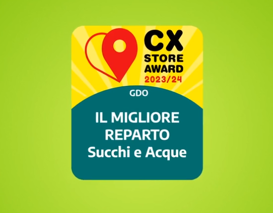 CX Store Award 2023/24 è di  Tosano il  Migliore Reparto Succhi e Acque