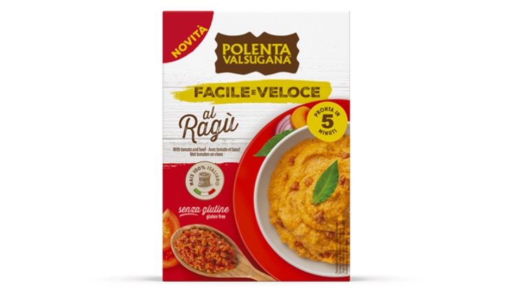 Novità  Bonomelli lancia Polenta Valsugana al Ragù pronta in 5 minuti